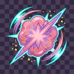 AI-generated visual effect sprite for games vibe coded on Rosebud