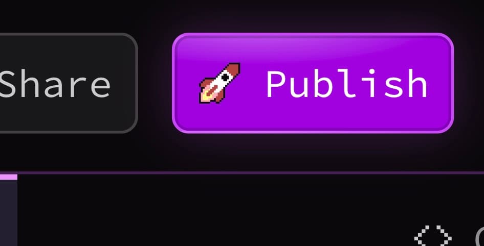 Publish control in the Rosebud editor toolbar