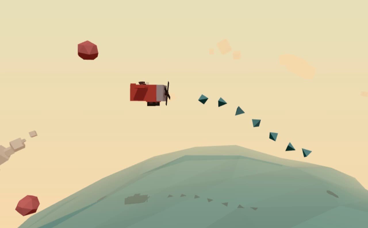 the SkySurfer — a 3D flying game made with Rosebud