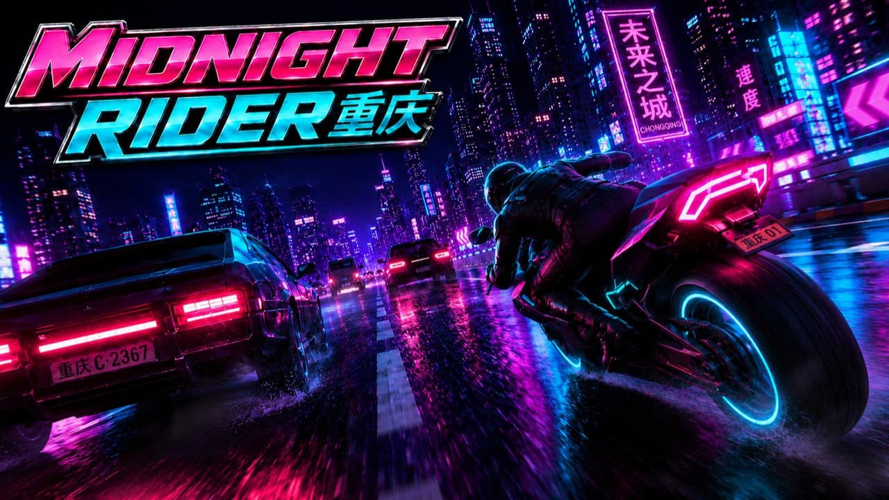 Midnight Rider — a racing game made with Rosebud